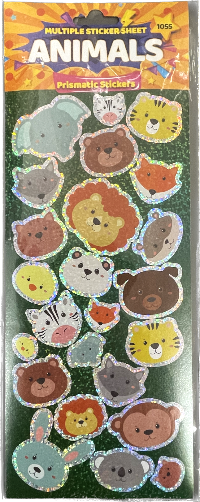Animals Themed Prismatic Sticker Sheet - Anilas UK