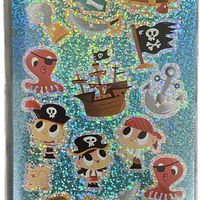 Pirates Themed Prismatic Sticker Sheet - Anilas UK