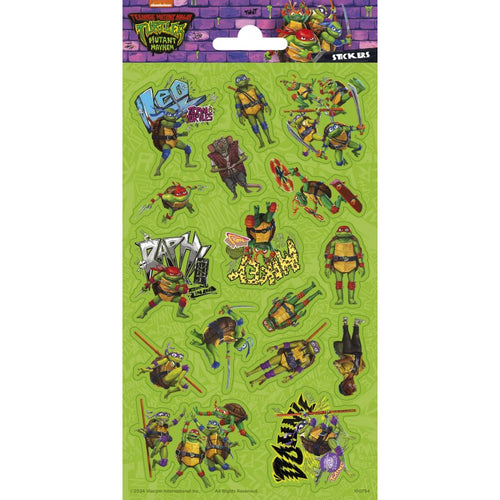 Teenage Mutant Ninja Turtles Glitter Stickers 102 x 200mm with TMNT designs