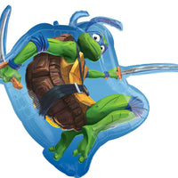 Teenage Mutant Ninja Turtles Supershape Foil Balloon Side A with Leonardo and Michelangelo