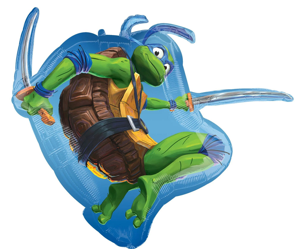 Teenage Mutant Ninja Turtles Supershape Foil Balloon Side A with Leonardo and Michelangelo