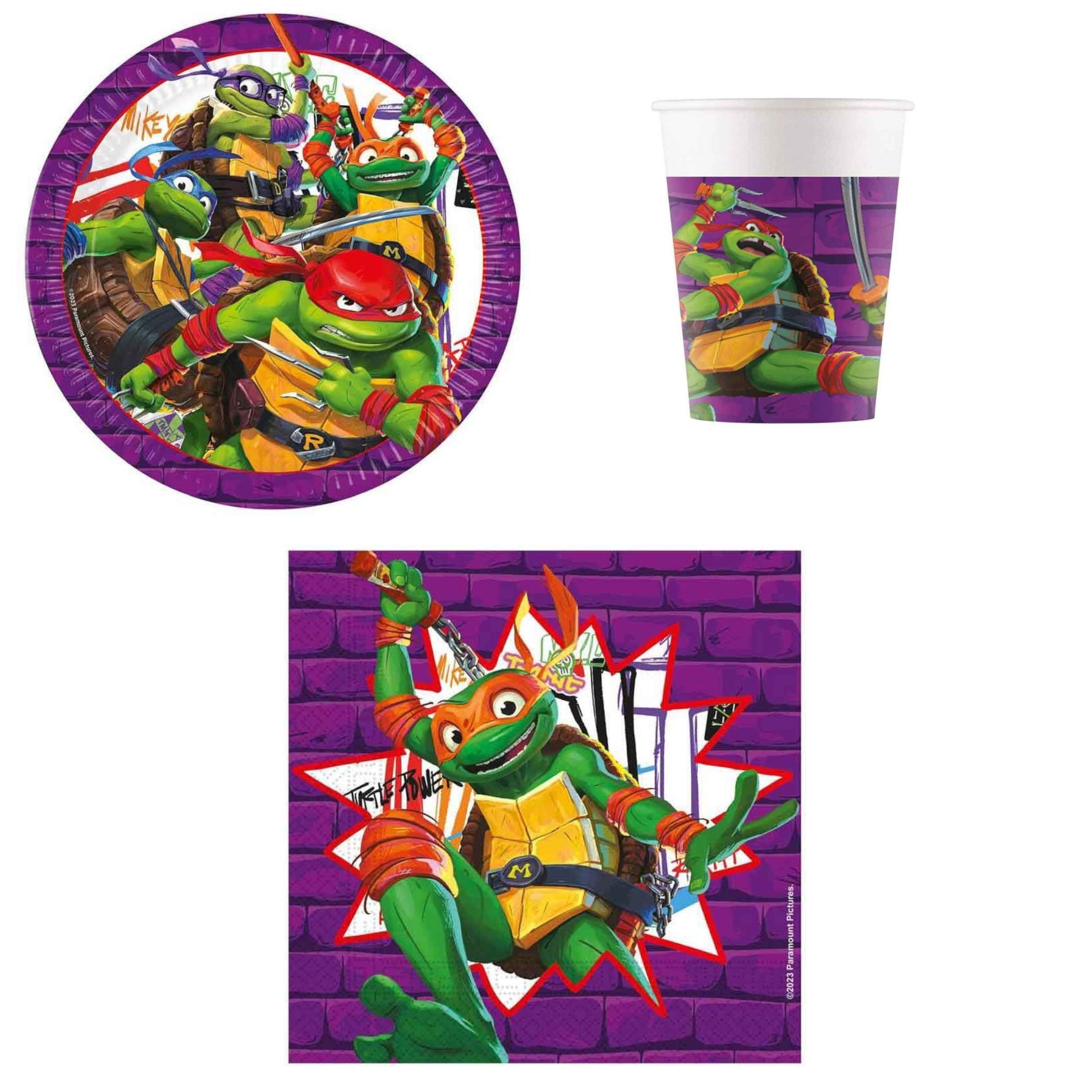 Anila's Teenage Mutant Ninja Turtles Party Pack for 16 people - Anilas UK