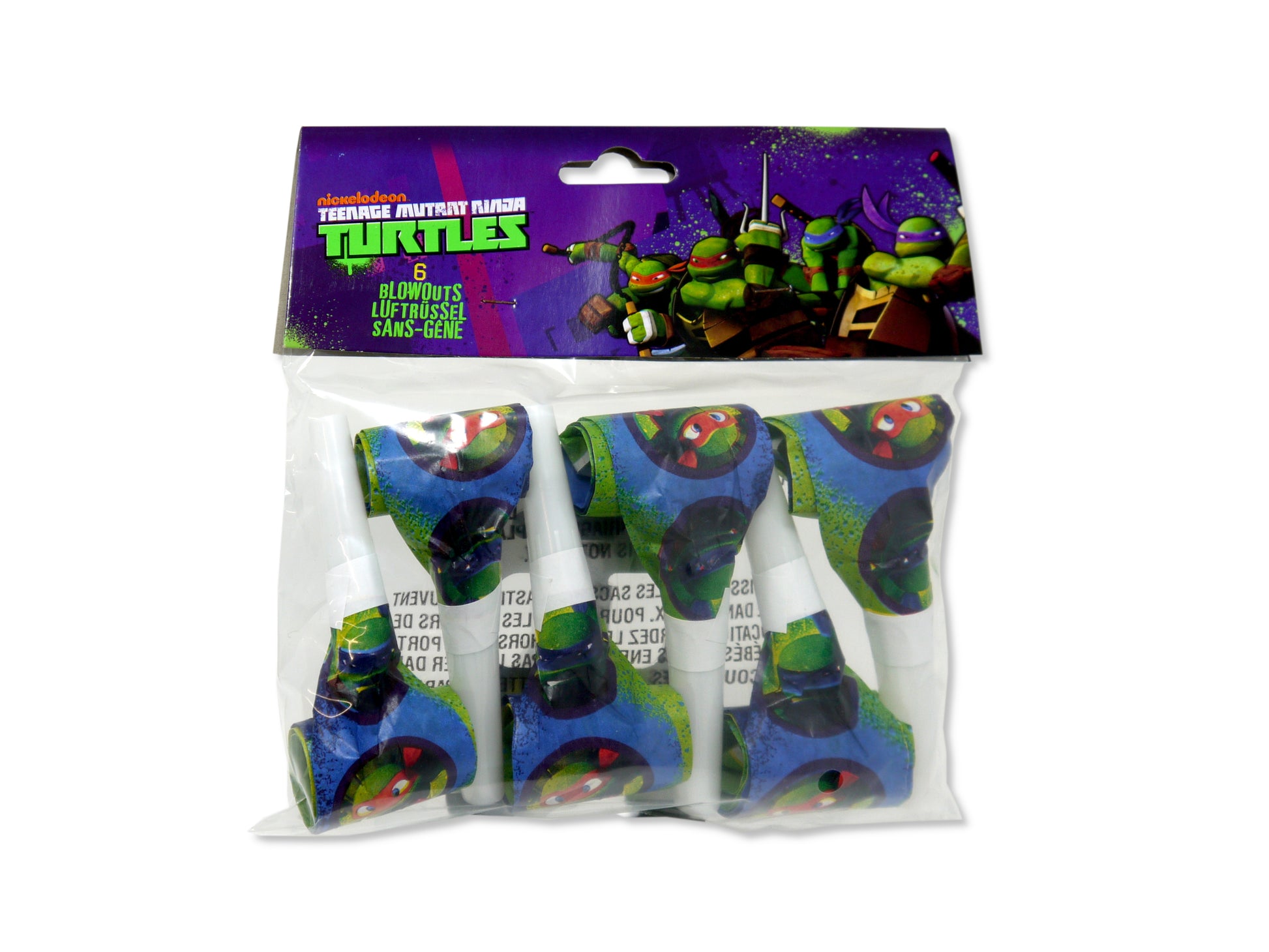 TMNT Blowouts (Pack of 6) - Anilas UK