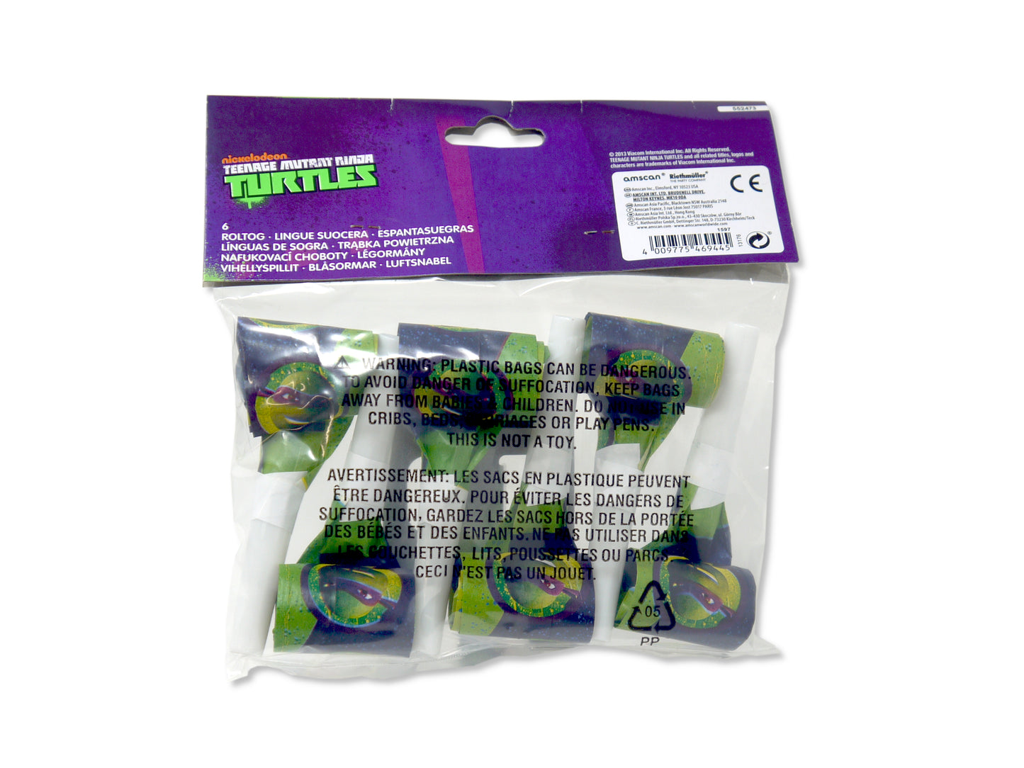 TMNT Blowouts (Pack of 6) - Anilas UK