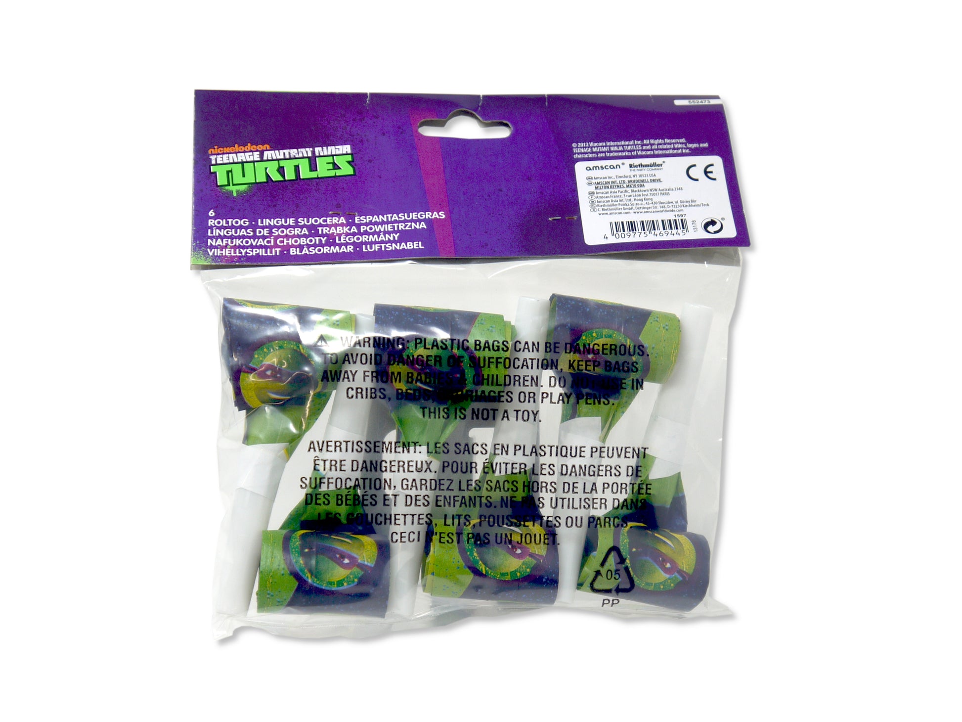 TMNT Blowouts (Pack of 6) - Anilas UK