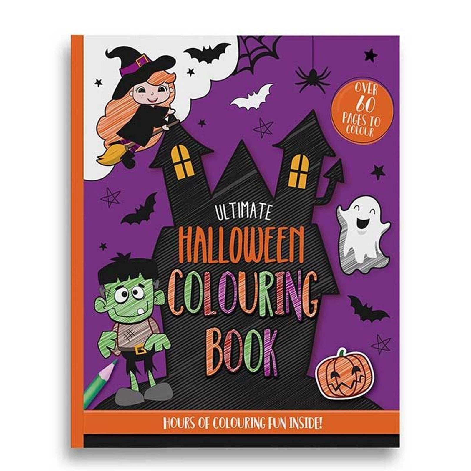Vibrant cover of Ultimate Halloween Colouring Book
