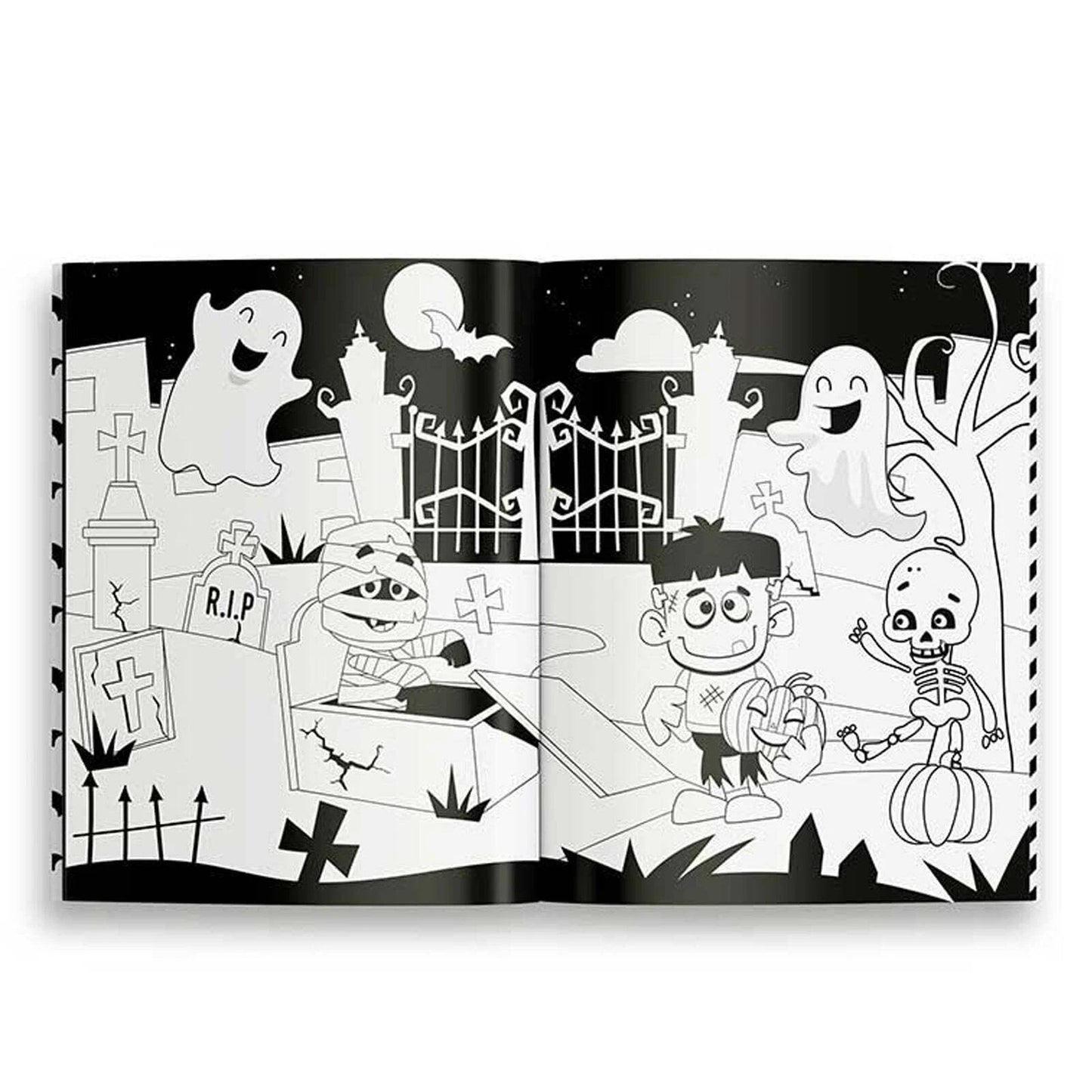Spooky and fun designs inside Ultimate Halloween Colouring Book