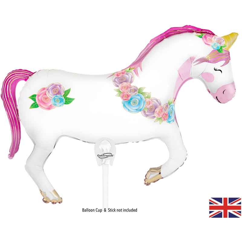 Unicorn Mini Air Fill Foil Balloon 39cm for Party Decor