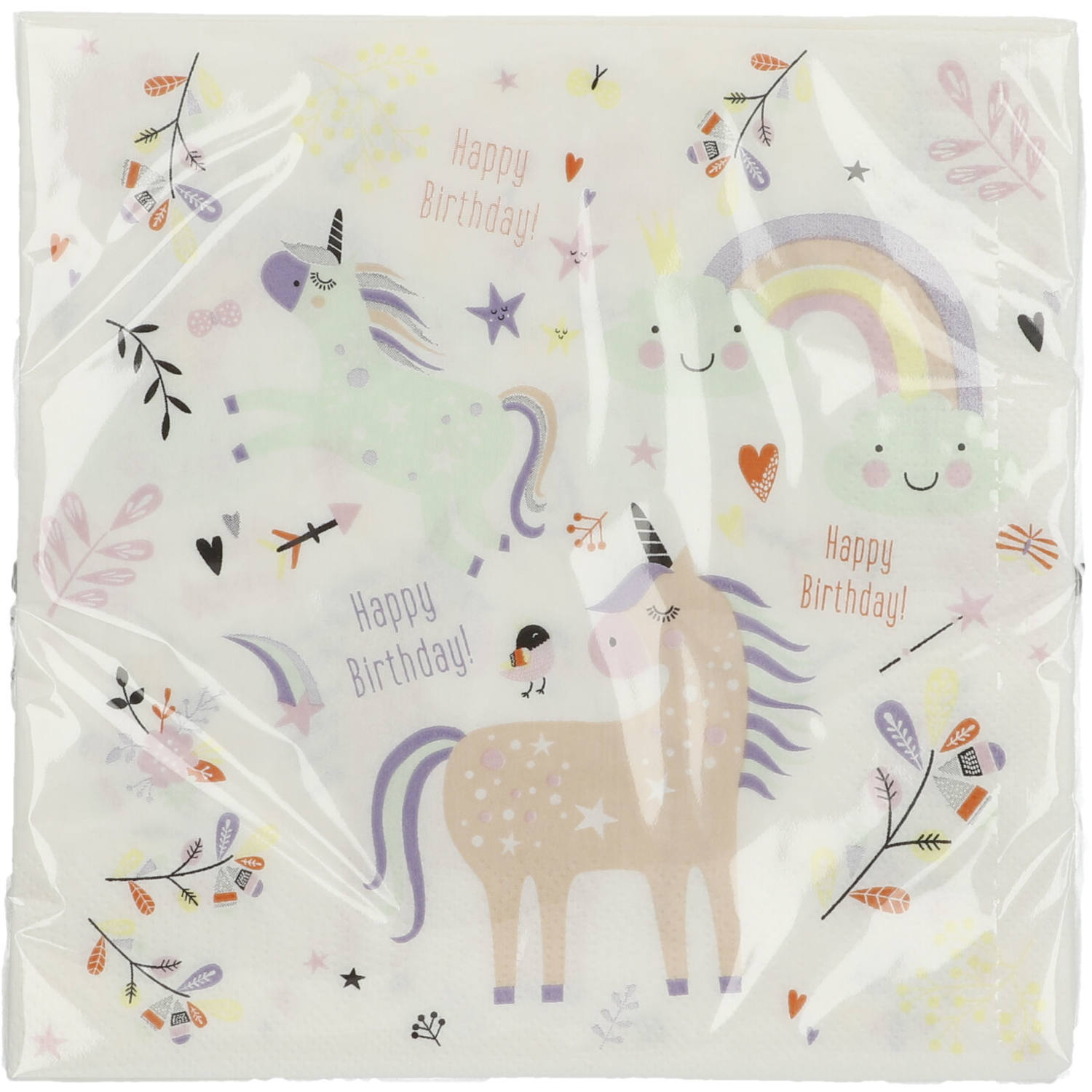 Unicorns & Rainbows Napkins (Pack of 20) - Anilas UK