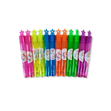 Unicorn Themed Neon Bubble Wands with Star Topper - Anilas UK