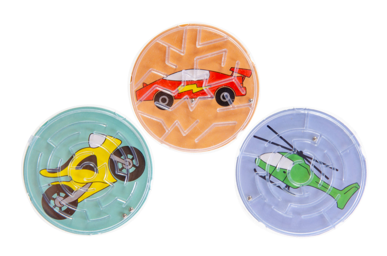 Front view of Mini Maze Puzzle Vehicle with assorted design