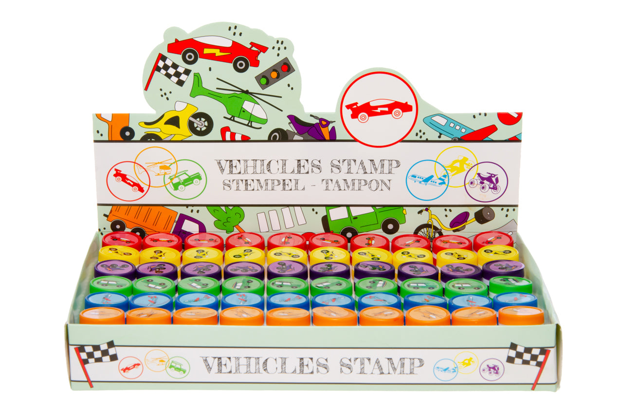 Vehicle Stamps Packaged for Creative Play and Party Favours