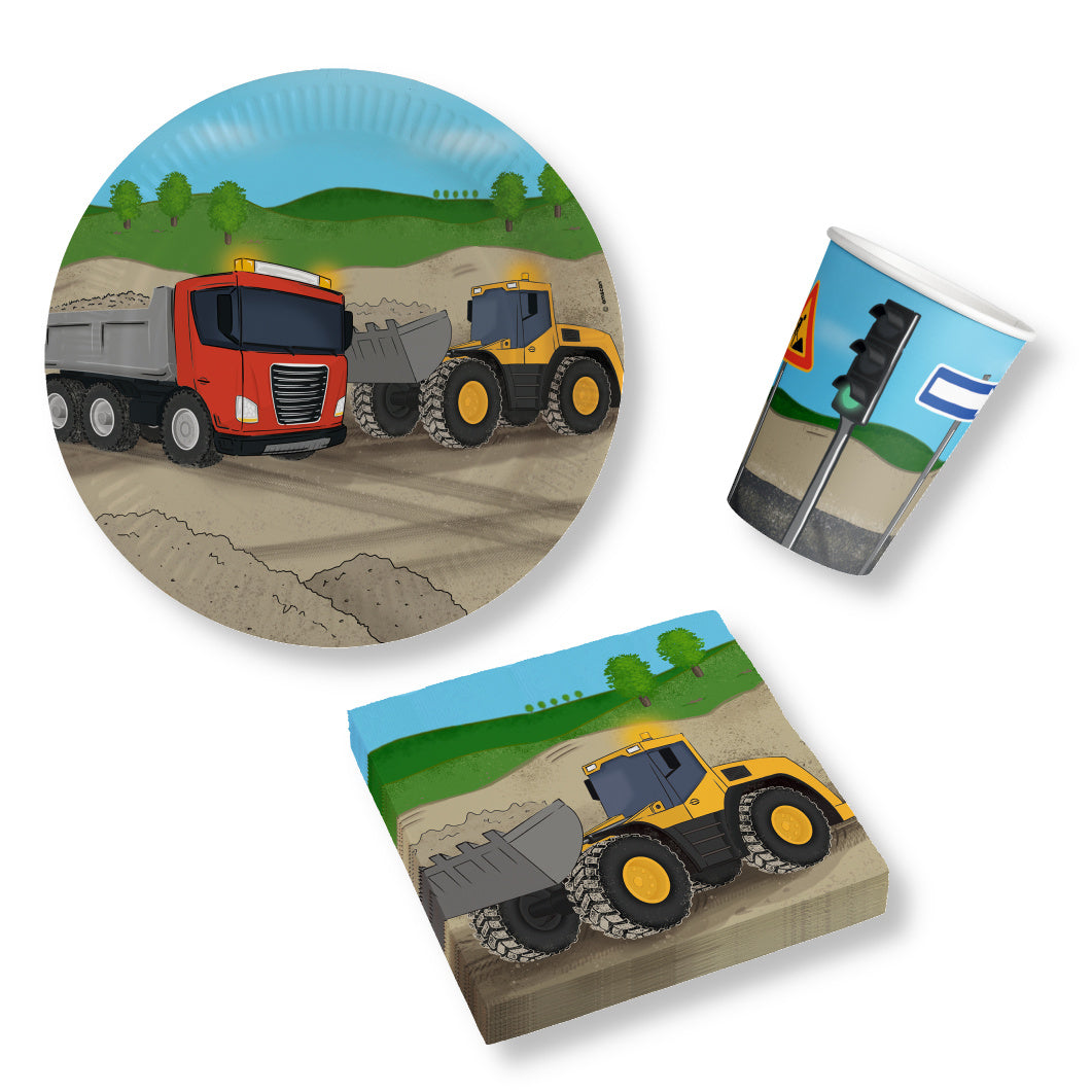 Construction Party Pack for 16 people - Anilas UK