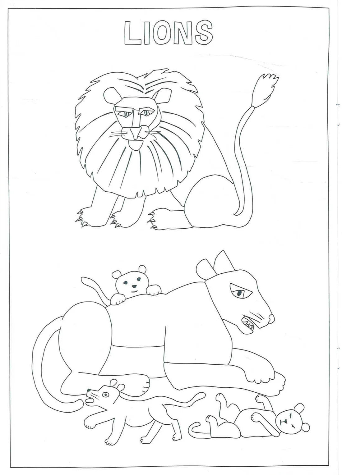The Very Hungry Caterpillar Animals Colouring Book back view showing sturdy soft cover and page details for simple, large-shape animal colouring fun