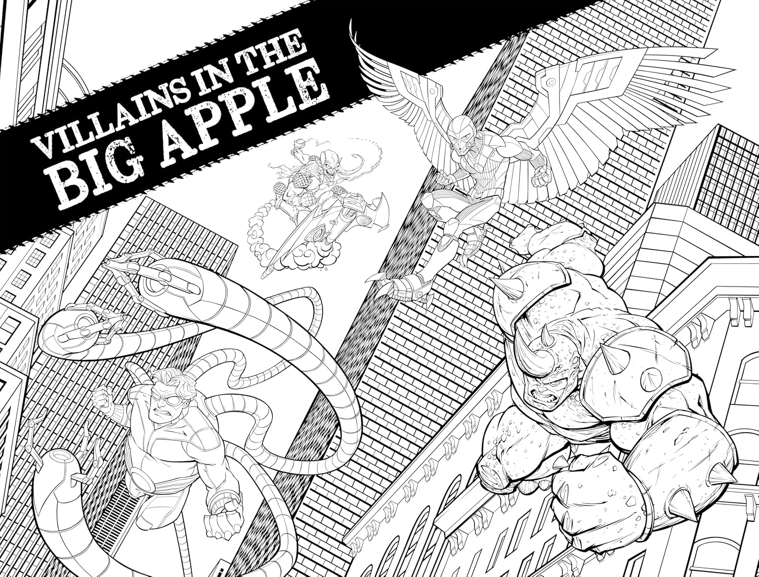 Villain character spread from Spider-Man Mega Pad