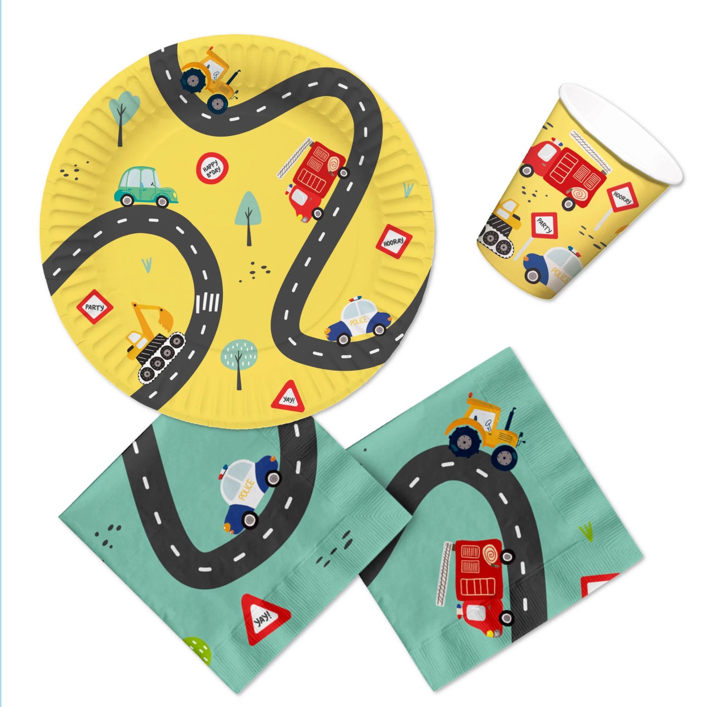 Anila's Wacky Wheels Party Pack for 16 people - Anilas UK