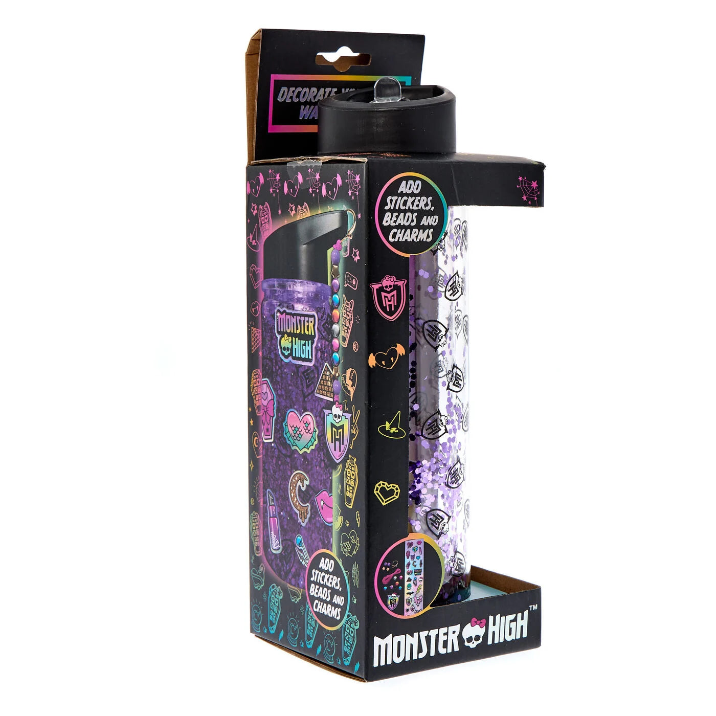 Close-up of decoration accessories in Monster High Water Bottle Set