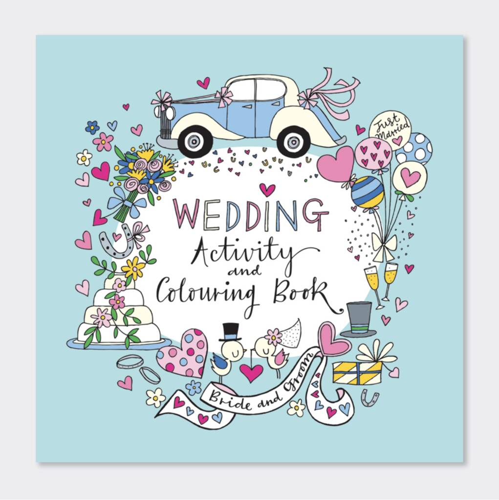 Rachel Ellen Wedding Activity & Colouring Book front view - Anilas UK