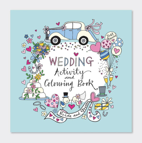 Rachel Ellen Wedding Activity & Colouring Book front view - Anilas UK