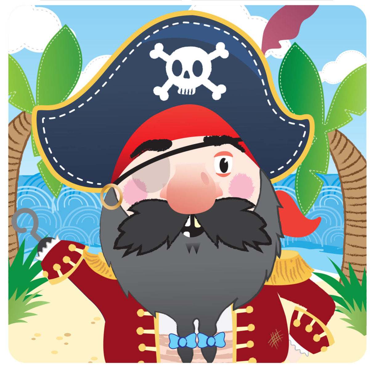 'Stick the Eye Patch on the Pirate' Party Game (14pcs) - Anilas UK