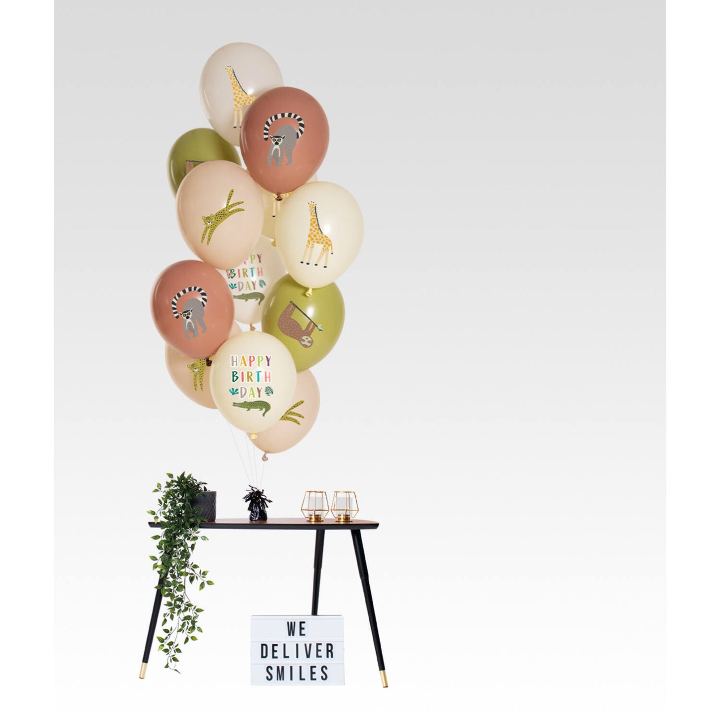 Zoo Party Latex Balloons 33 cm 12 Pack for kids’ safari-themed parties