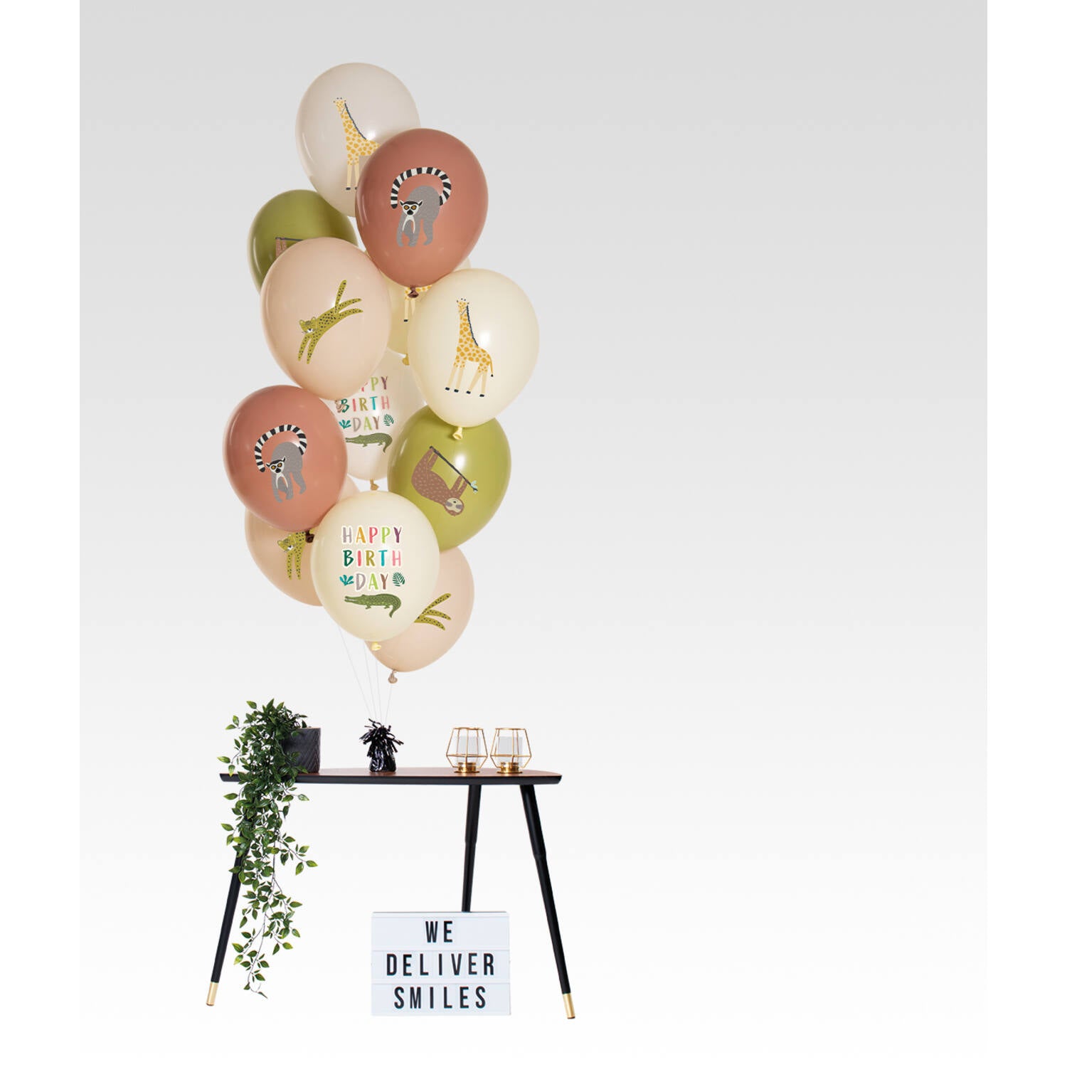 Zoo Party Latex Balloons 33 cm 12 Pack for kids’ safari-themed parties