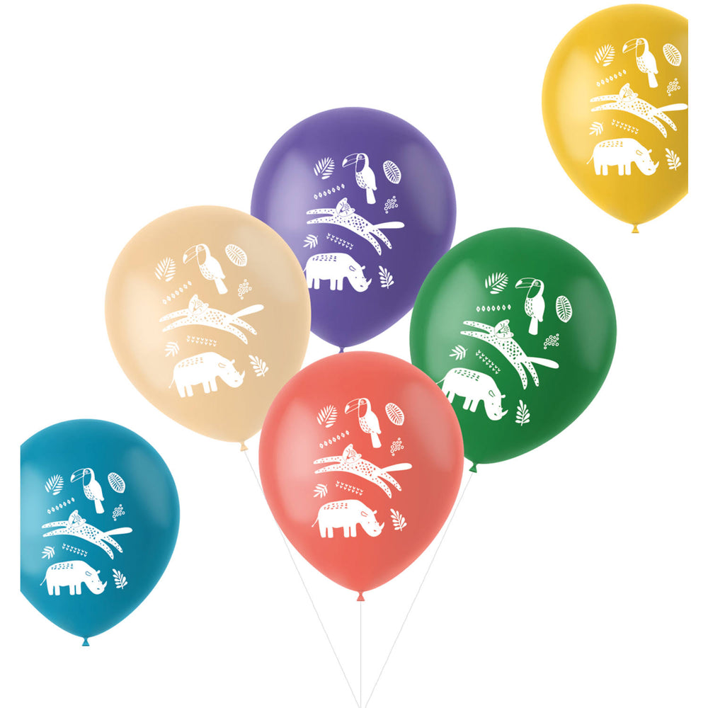 Zoo Party Latex Balloons 33 cm 6 Pack for children’s zoo-themed parties