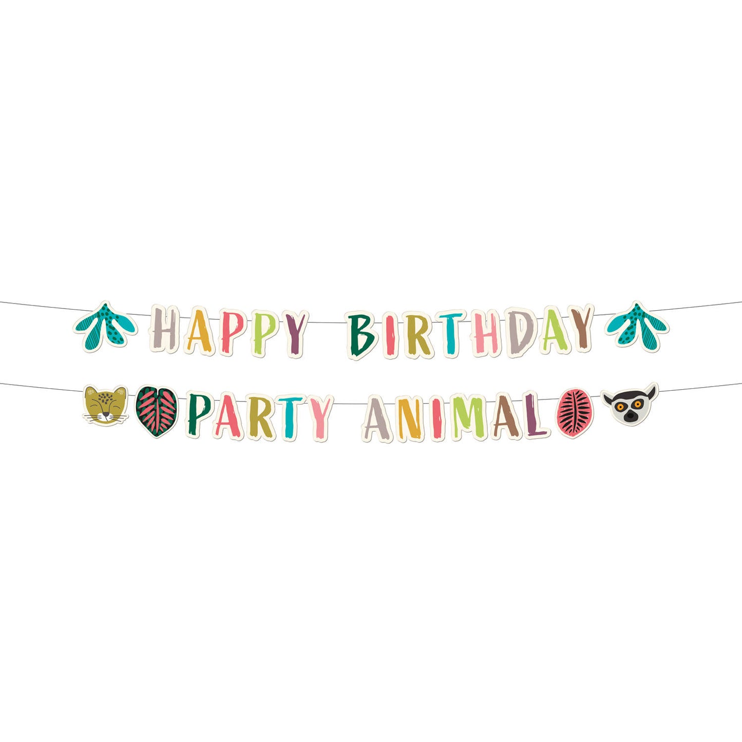 Anila's Zoo Party Letter Garland with Zoo Designs for Themed Celebrations