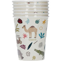 
              Side Angle of Zoo Party 250 ml Cups in Vibrant Patterns
            