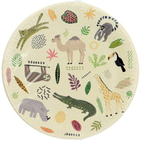 Zoo Party Paper Plates, 23 cm, 8 Multicolour Paper Plates for Kids’ Parties