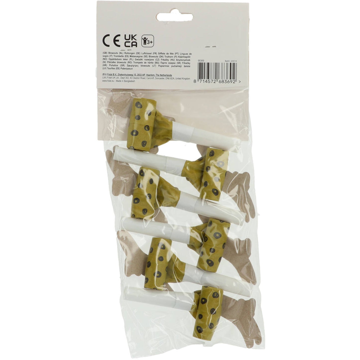 Zoo Party Party Blowers 24 cm 6 Pack for kids’ safari-themed parties