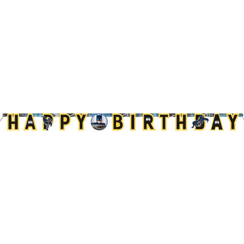 Batman Happy Birthday Banner - Anilas UK