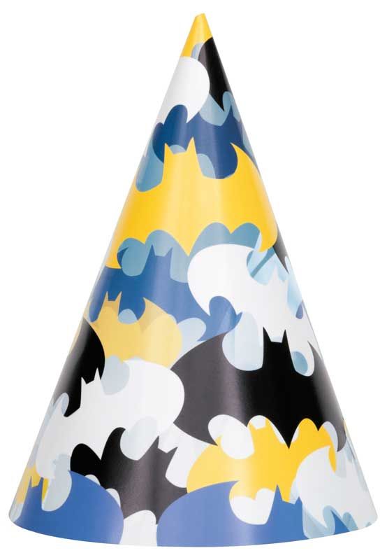 Batman Birthday Party Hat (Pack of 8) - Anilas UK