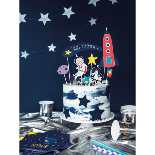 Space Theme Cake Toppers - 7 pieces - Anilas UK