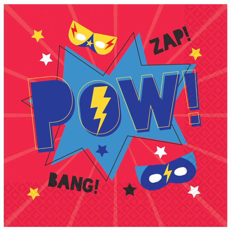 Superhero Napkins (Pack of 16) - Anilas UK