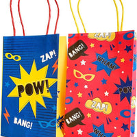 Superhero Kraft Paper Party Bags (Pack of 8) - Anilas UK