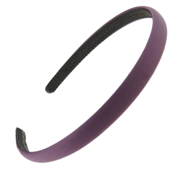 Purple Matt Satin Alice Headband- 1.5cm - Anilas UK