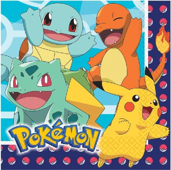 Pokemon Napkins (Pack of 16) - Anilas UK