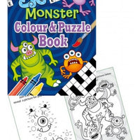 12 Mini Monster Colour & Puzzle Books - Anilas UK