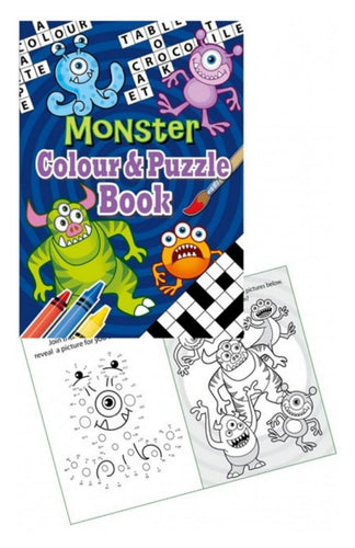 12 Mini Monster Colour & Puzzle Books - Anilas UK