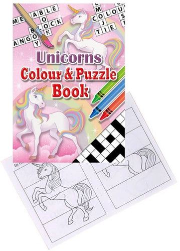 12 Mini Unicorns Colour & Puzzle Books - Anilas UK
