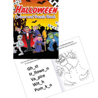12 Mini Halloween Colour & Puzzle Books - Anilas UK