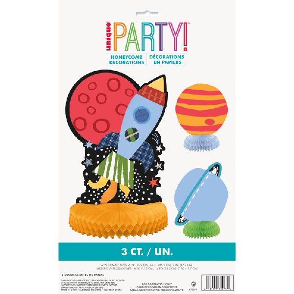 Outer Space Honey Comb Decorations - Anilas UK