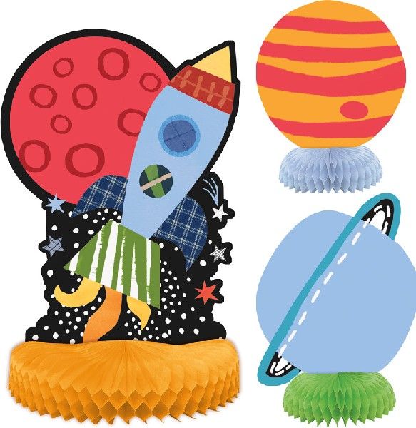 Outer Space Honey Comb Decorations - Anilas UK