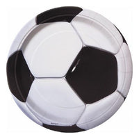 3D Football Round Paper Plates - 21.9cm (Pack of 8) - Anilas UK