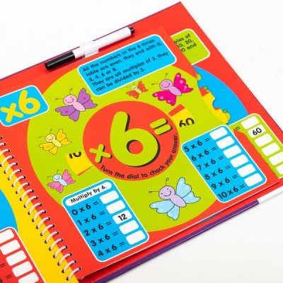 Turn-the-dial Times Tables! Wipe Clean Book - Anilas UK