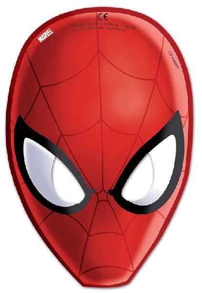 Spiderman Card Masks (Pack of 6) - Anilas UK