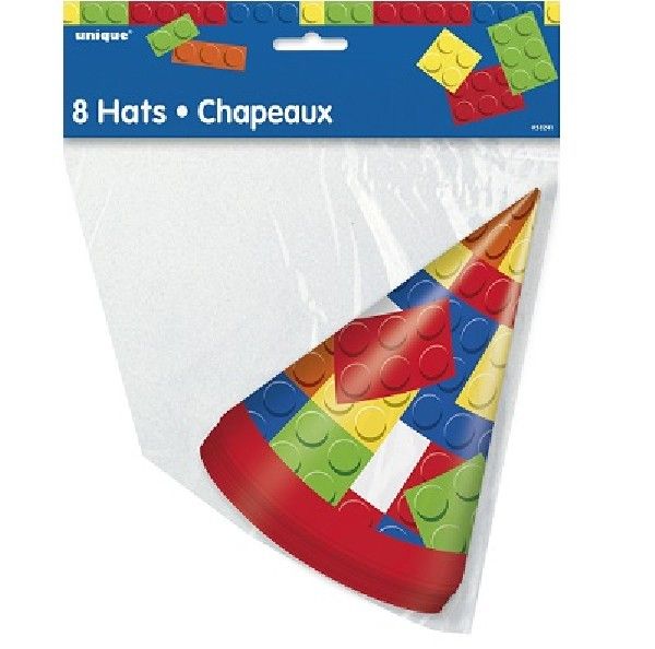 Bricks Birthday Party Hat ( Pack of 8) - Anilas UK