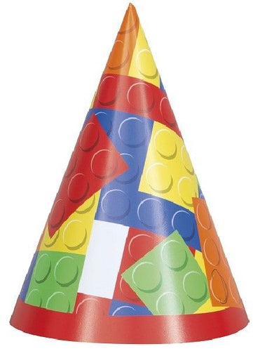 Bricks Birthday Party Hat ( Pack of 8) - Anilas UK