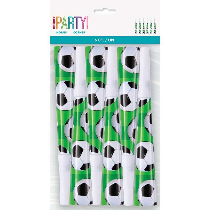 Mini 3D Football Horns (Pack of 6) - Anilas UK